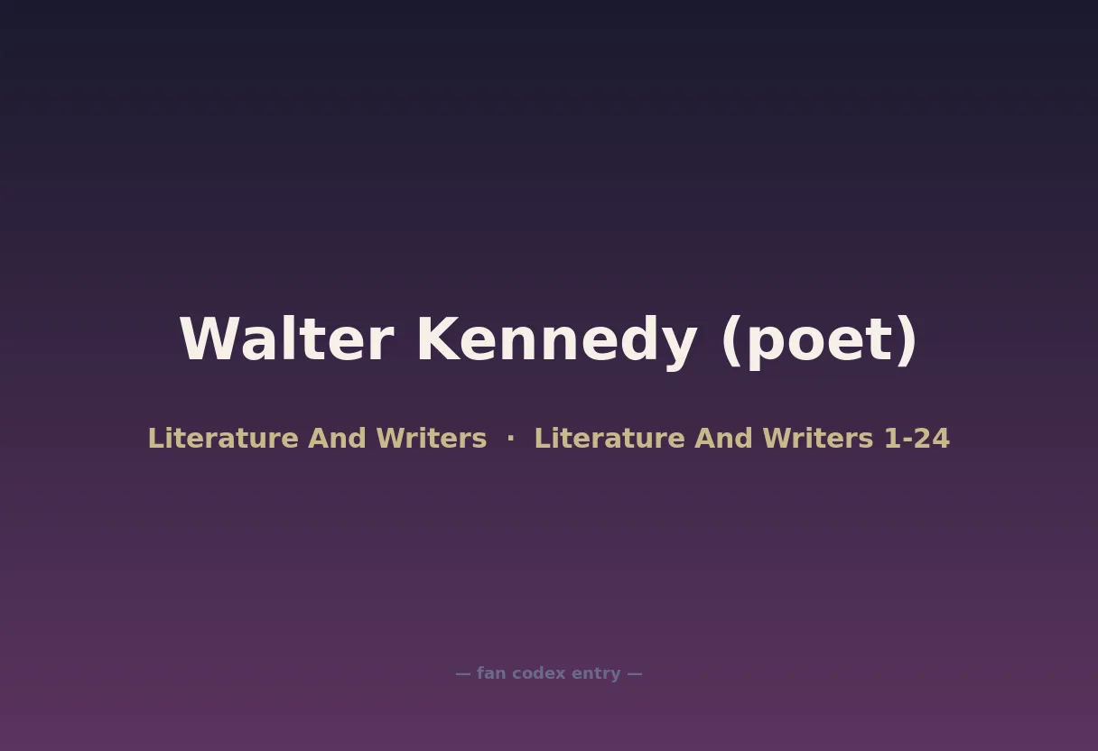 Walter Kennedy (poet)
