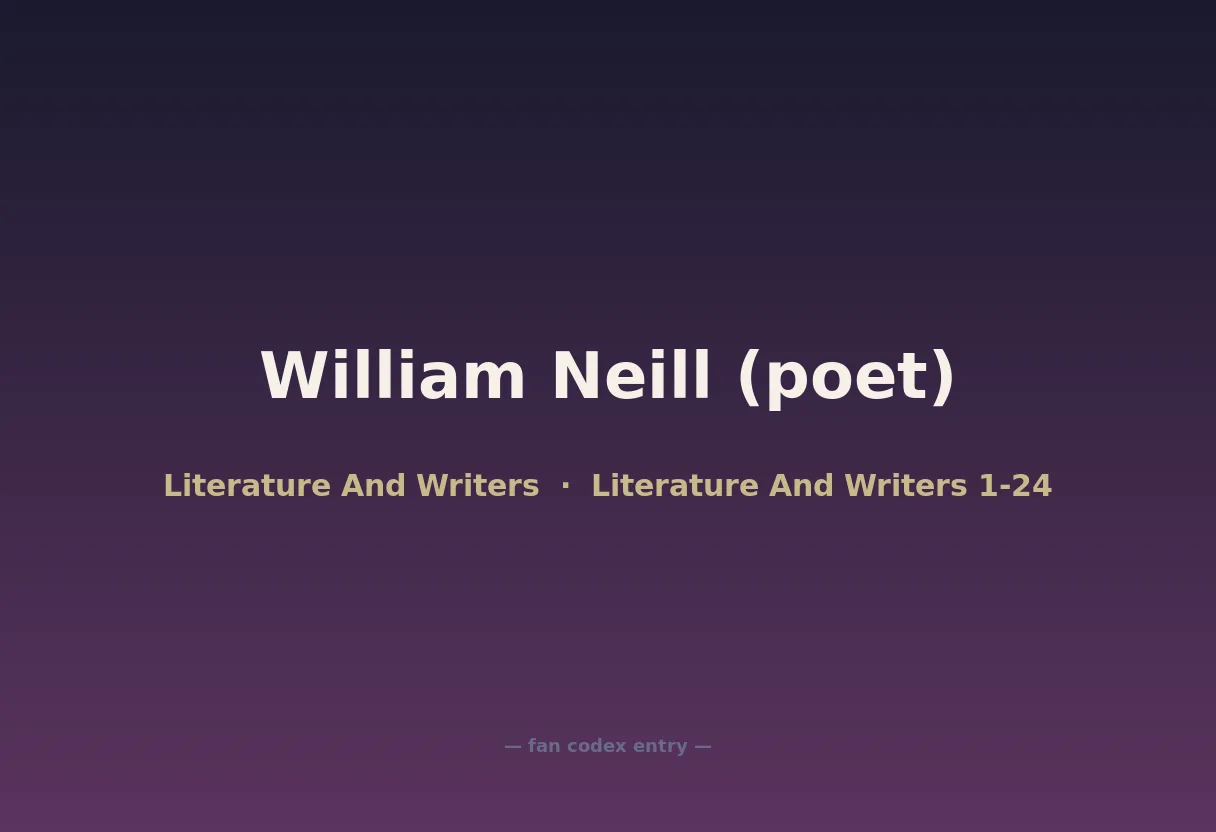William Neill (poet)